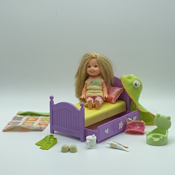 Barbie’s Kelly tooth time, tooth fairy, bed time, and potty training set
